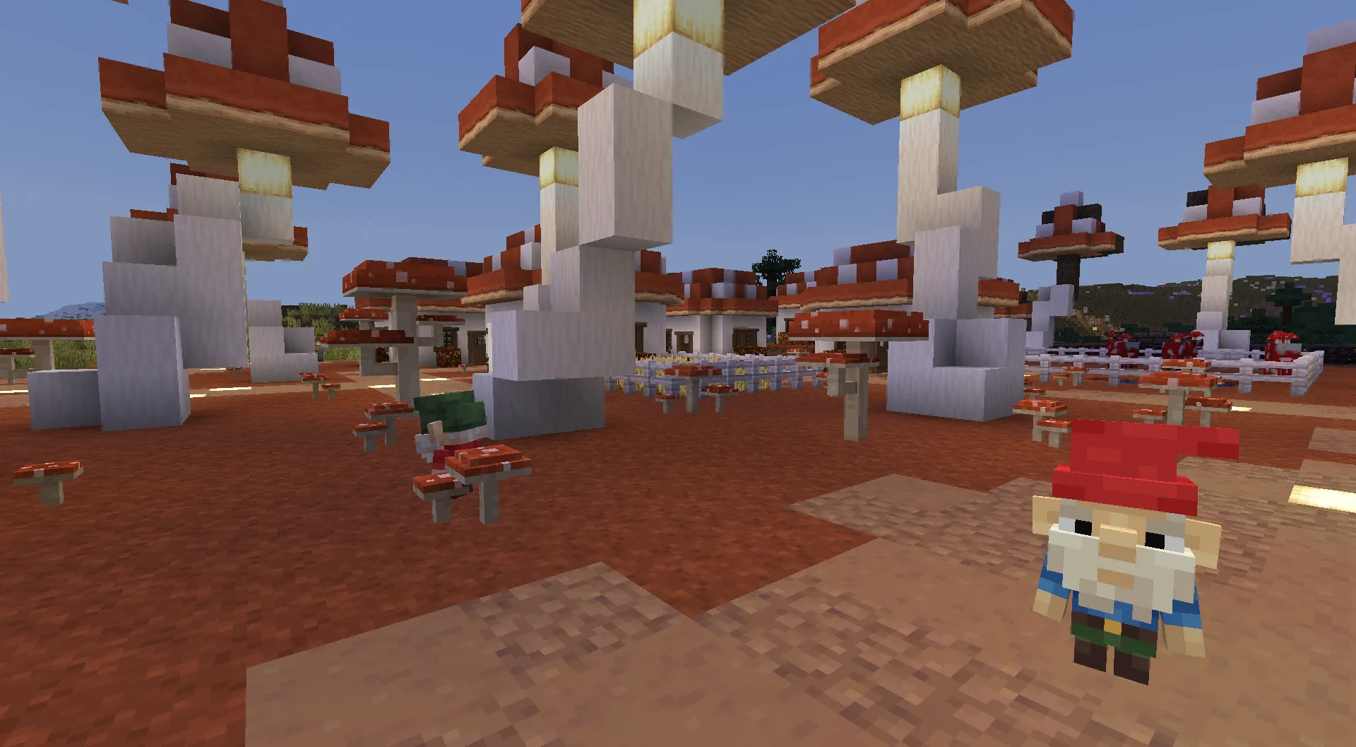 Corvin Mattock the NPC guide beside a RuneScape-style mining rock in Grand Civitas, a Minecraft RPG server